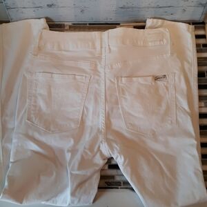 Seven 7 high rise skinny crop skin fit denim white